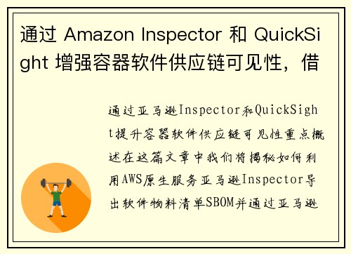 通过 Amazon Inspector 和 QuickSight 增强容器软件供应链可见性，借助 S